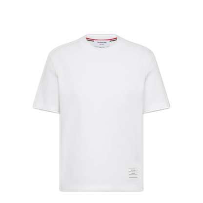 MAYFEYR - Thom Browne - Short Sleeve Tee With Engineered 4 Bar Stripe In Classic Pique - FJS207A00050100