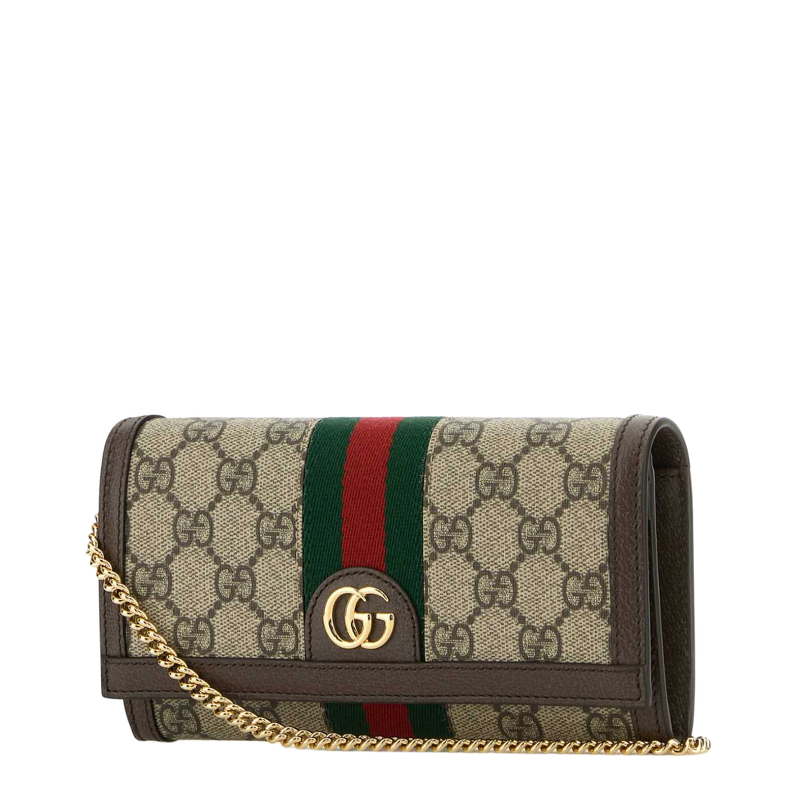 Ophidia Canvas Wallet On Chain - Beige