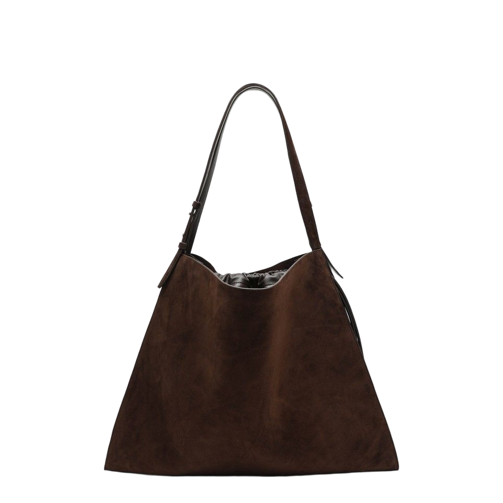 Brown Suede Baggy Tote Bag