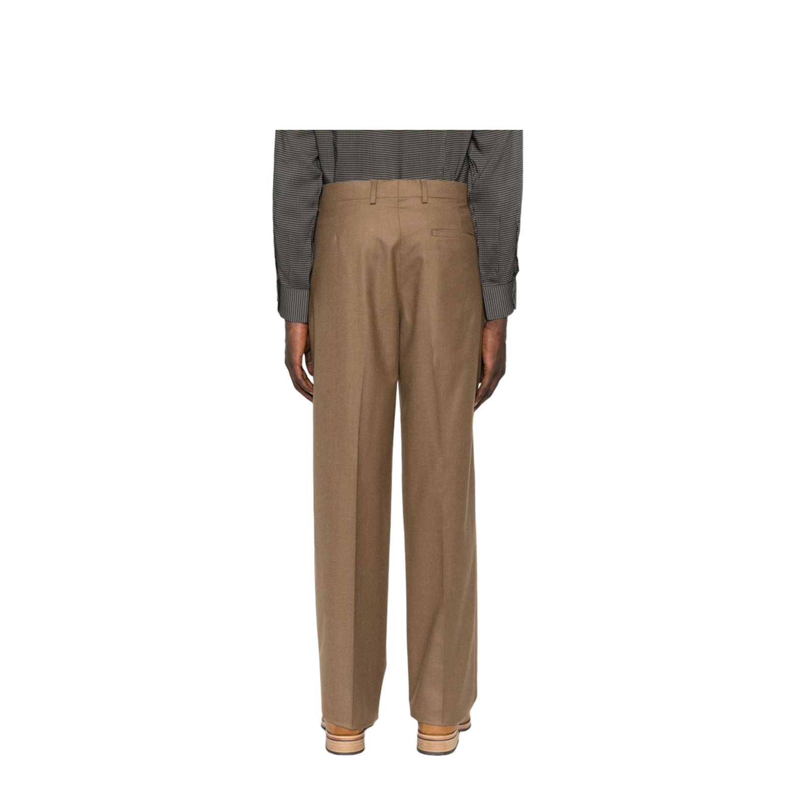 Brown Front Slash-Pockets Trousers