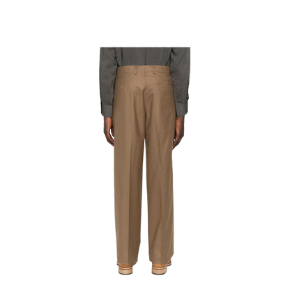 Brown Front Slash-Pockets Trousers