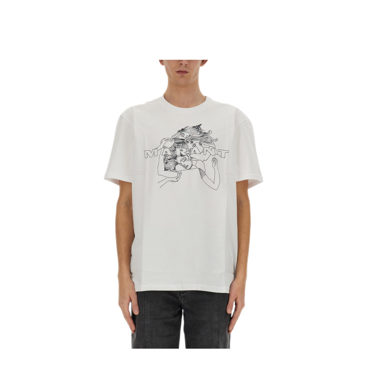 MAYFEYR - Isabel Marant Étoile - T Shirt Honore - TS0052HAB2N20H20WH