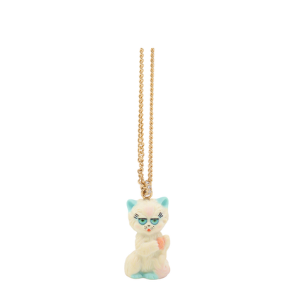 Chain Necklace with Le Chat de la Maison Pendant