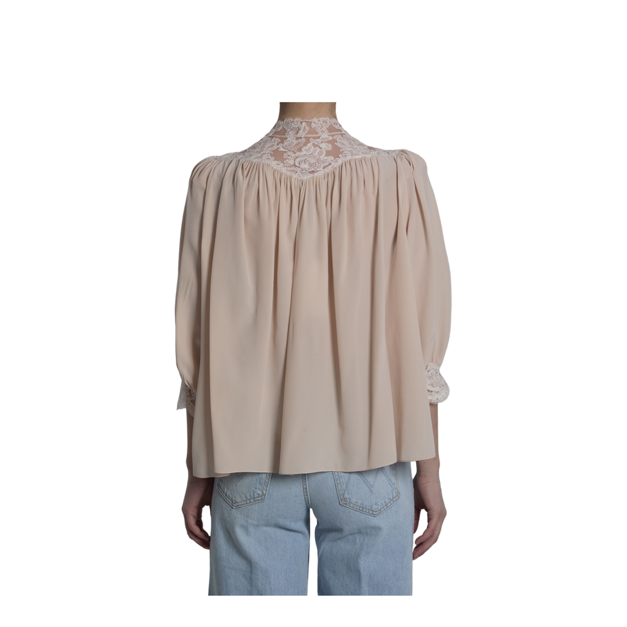 MAYFEYR - Chloè - Silk Blouse With Lace Details - CH26SHT380056H6