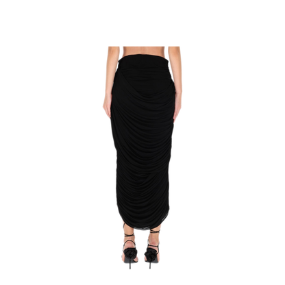 MAYFEYR - Magda Butrym - Draped Midi Skirt - 221925BLACK