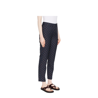 Jacquard Wool Blend Cigarette Trousers