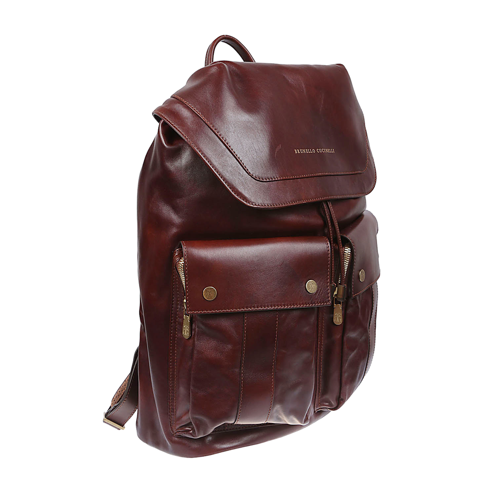 Bordeaux Flap Closure Leather Backpack