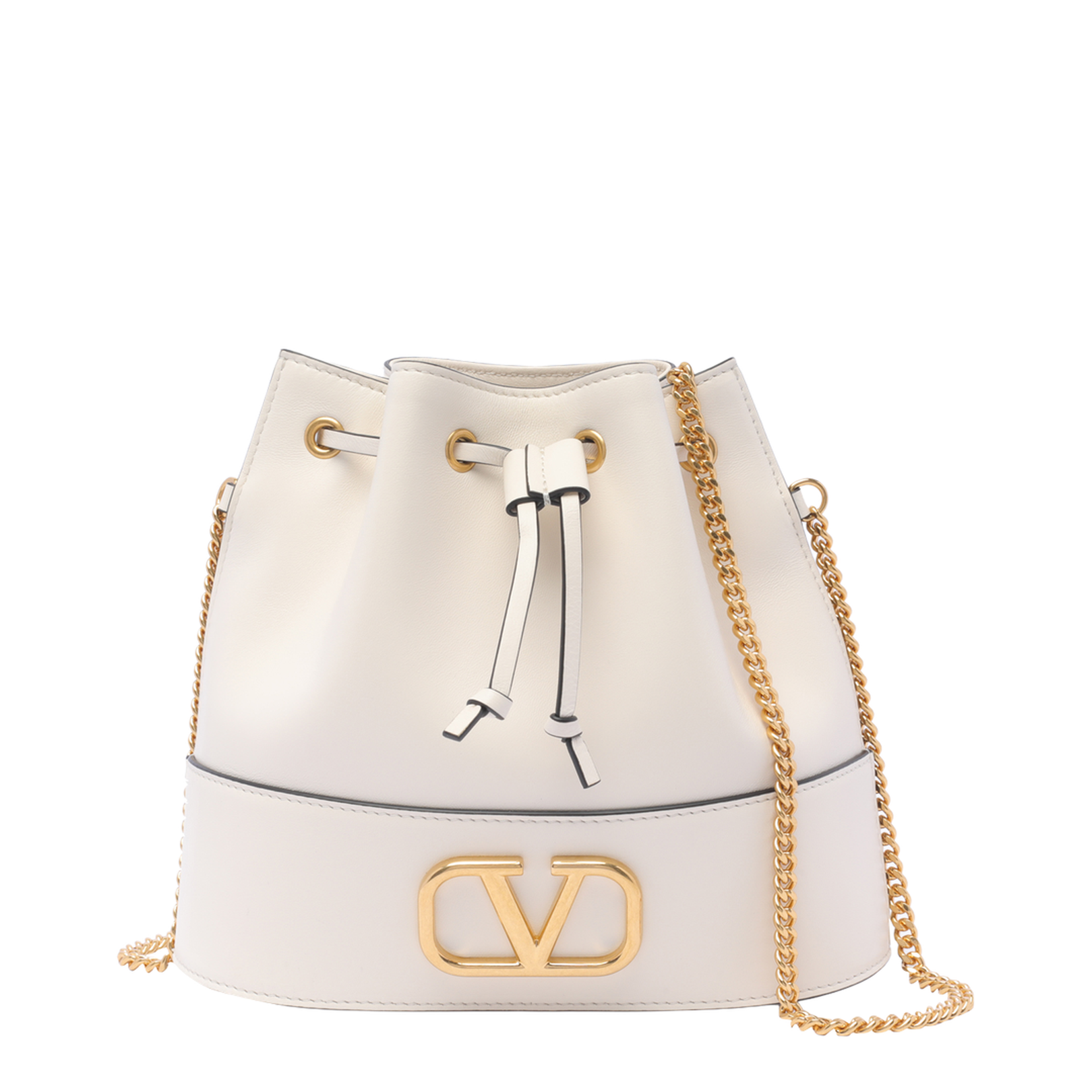 Mini Bucket Bag in Nappa with Vlogo Signature Chain