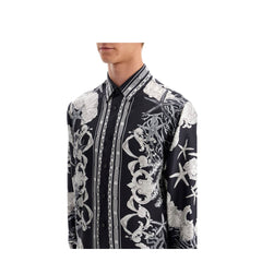 Versace barocco sea silk shirt