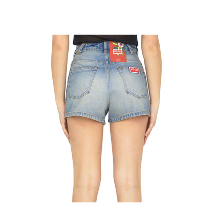 Light-blue denim shorts