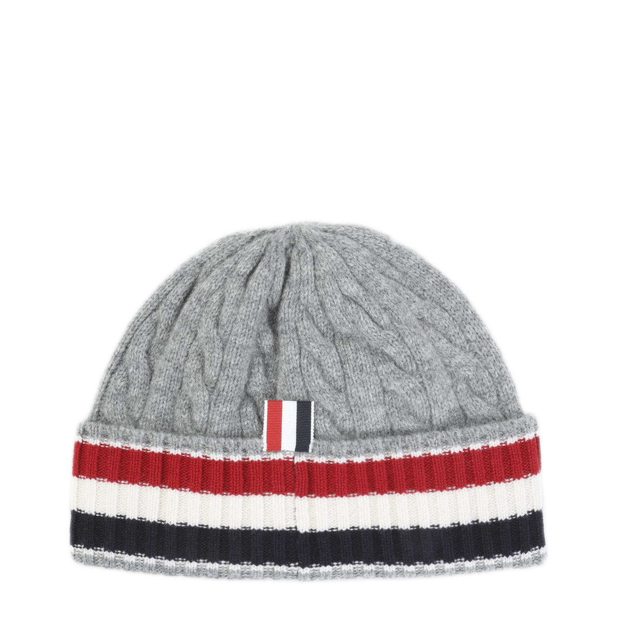 Light Grey Cable Knit Beanie