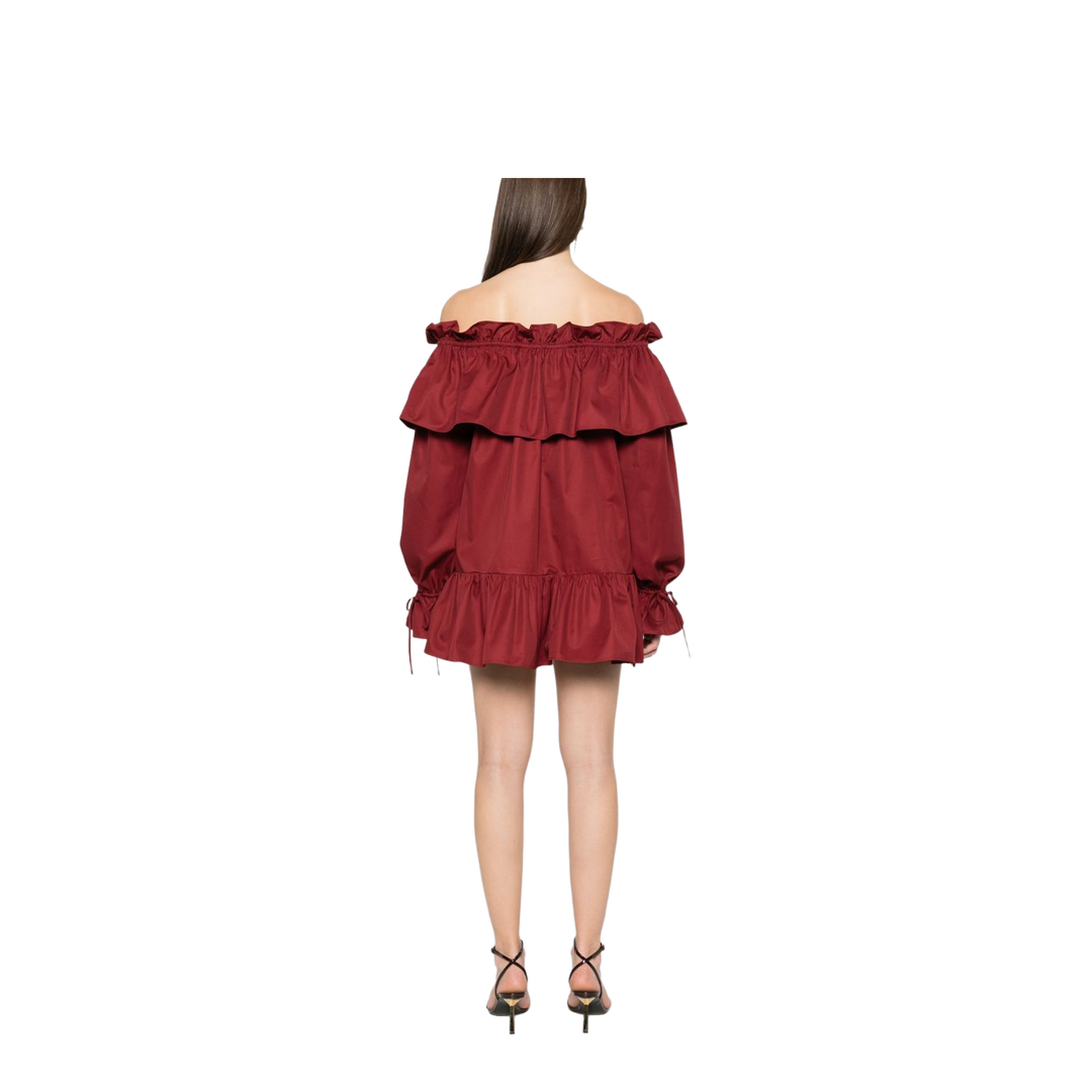 Ruffled Dress in Cotton Twill
