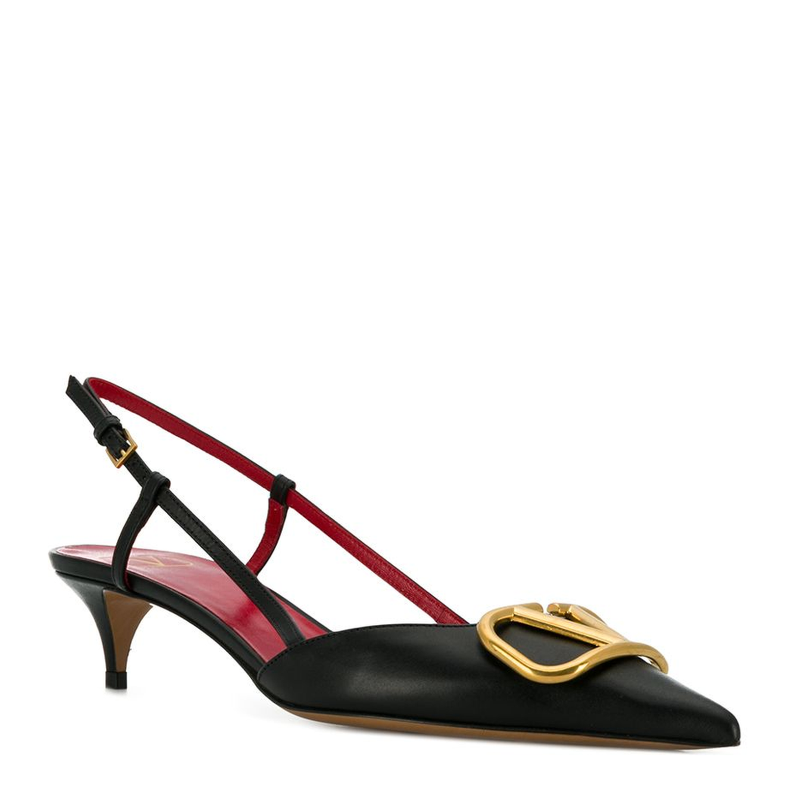 VLogo Signature Pointed Toe Side Buckle Fastening