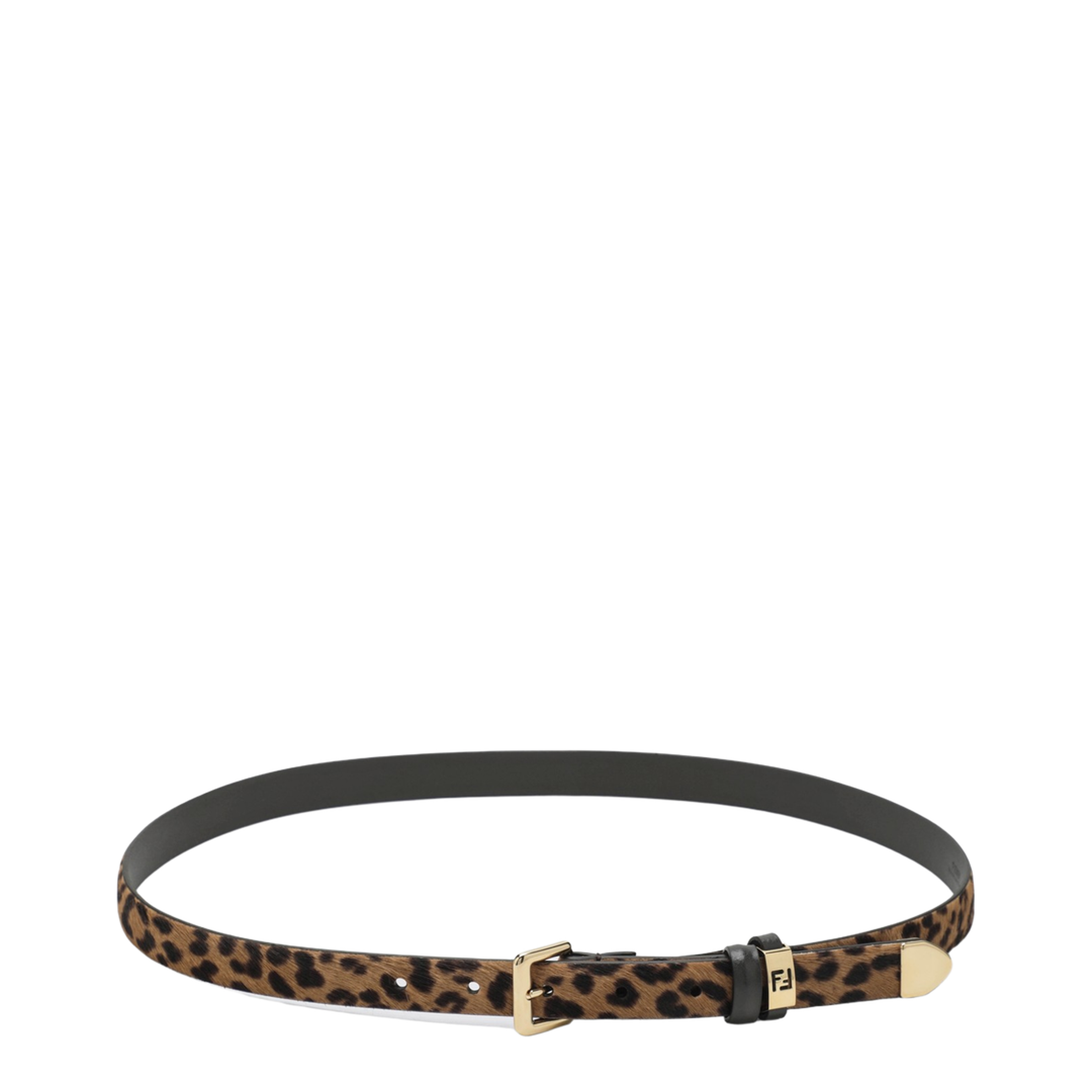 Forever belt in brown pony-effect calfskin leather