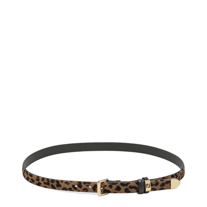 Forever belt in brown pony-effect calfskin leather