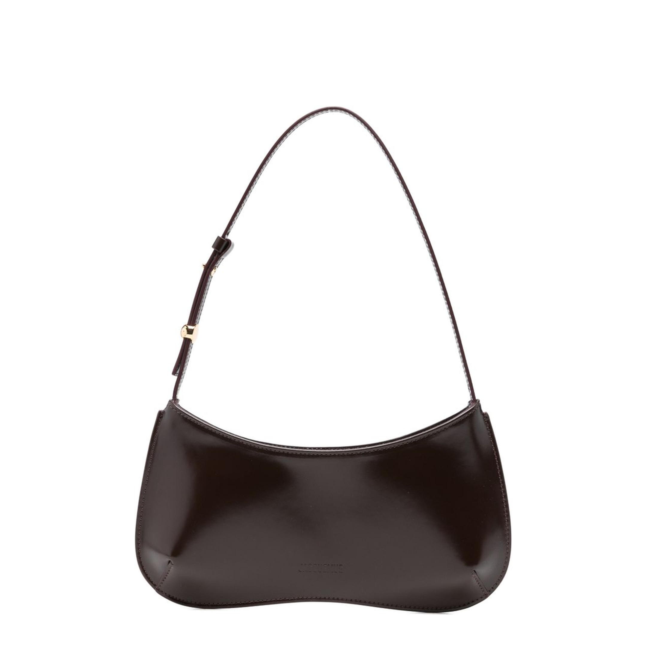 Le Bisou Medium Calf Leather Shoulder Bag - Bordeaux (Dark Burgundy)