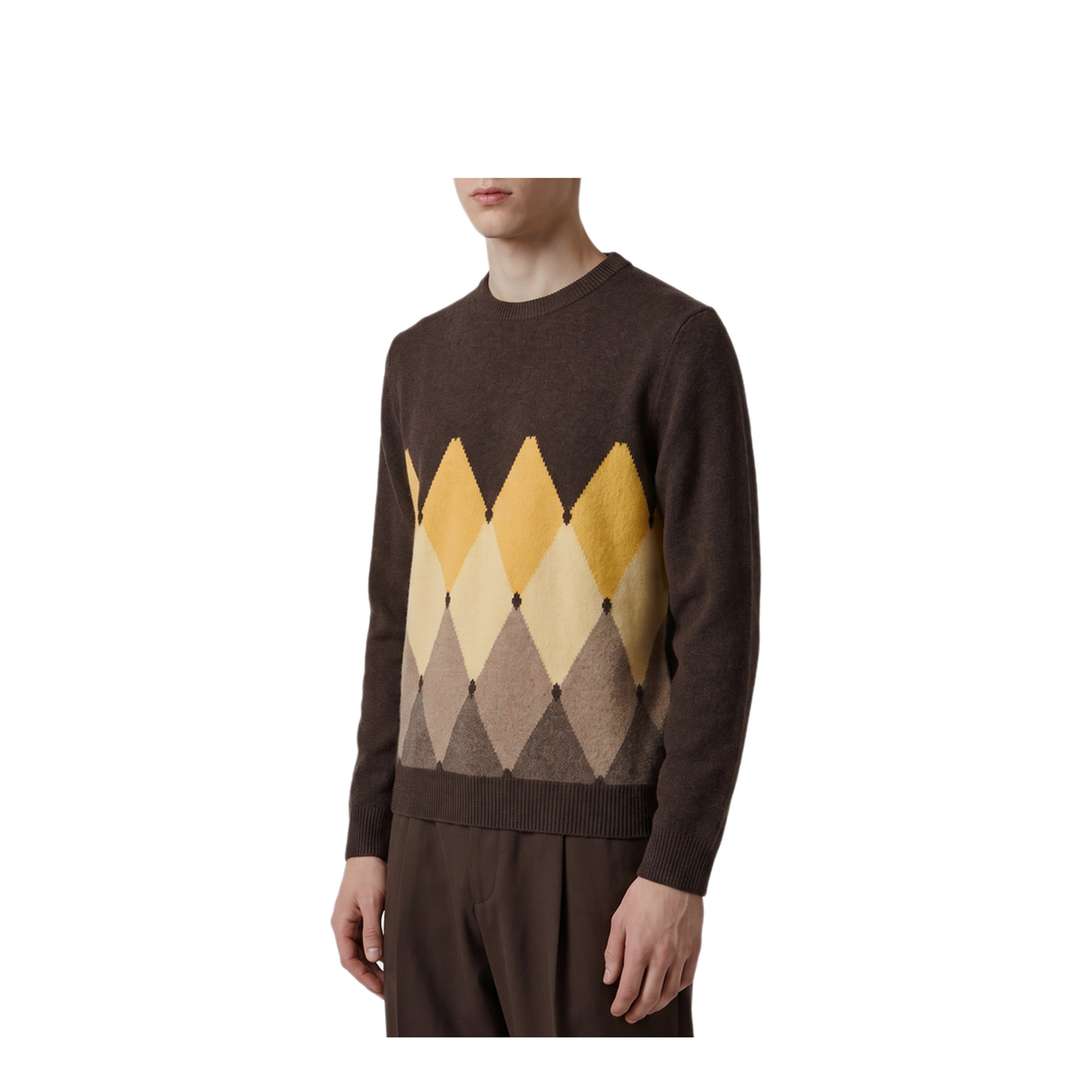 MAYFEYR - BALLANTYNE - Cashmere Crewneck Diamond Sweater - B2P0007K0A894549