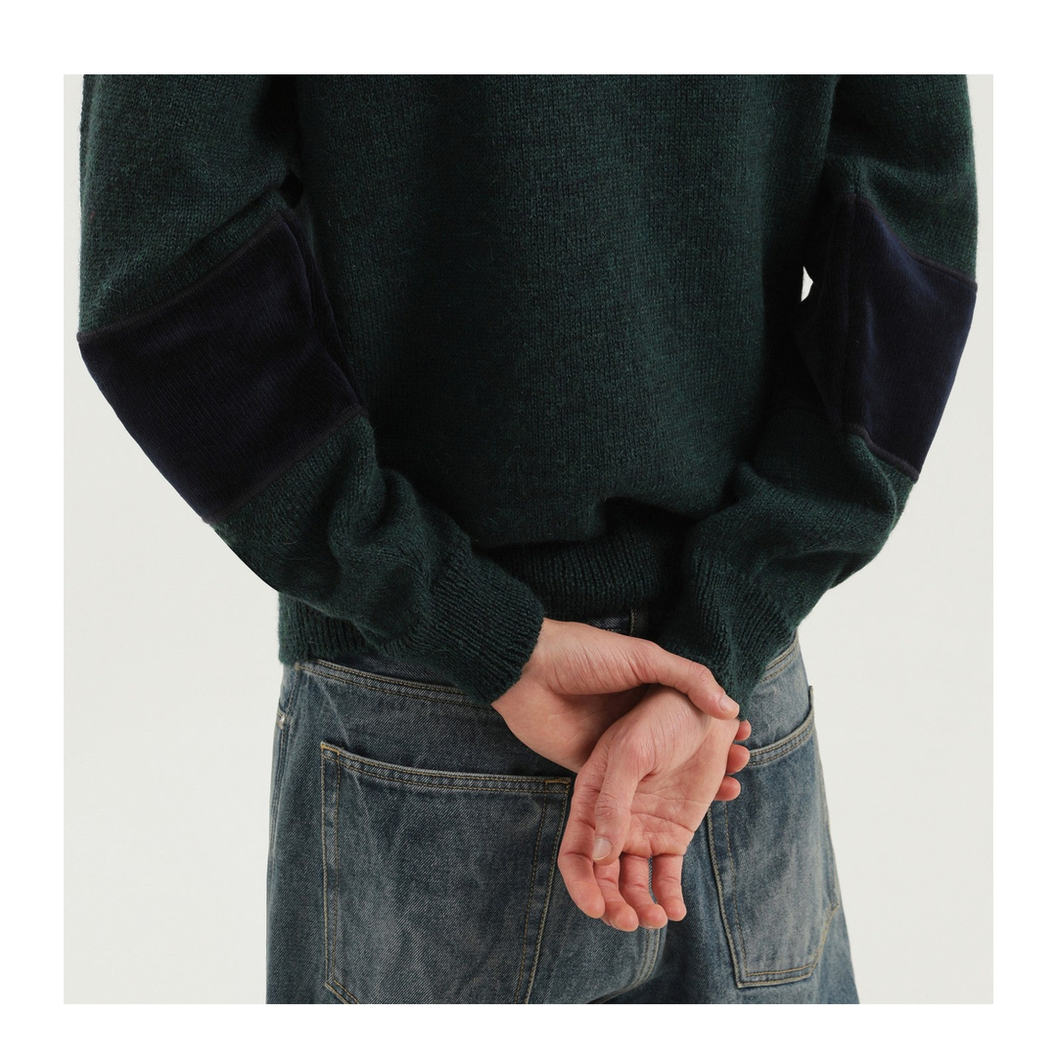 MAYFEYR - 1989 STUDIO - Green And Yellow Turtleneck Sweater - F04MAC002KNI0017200