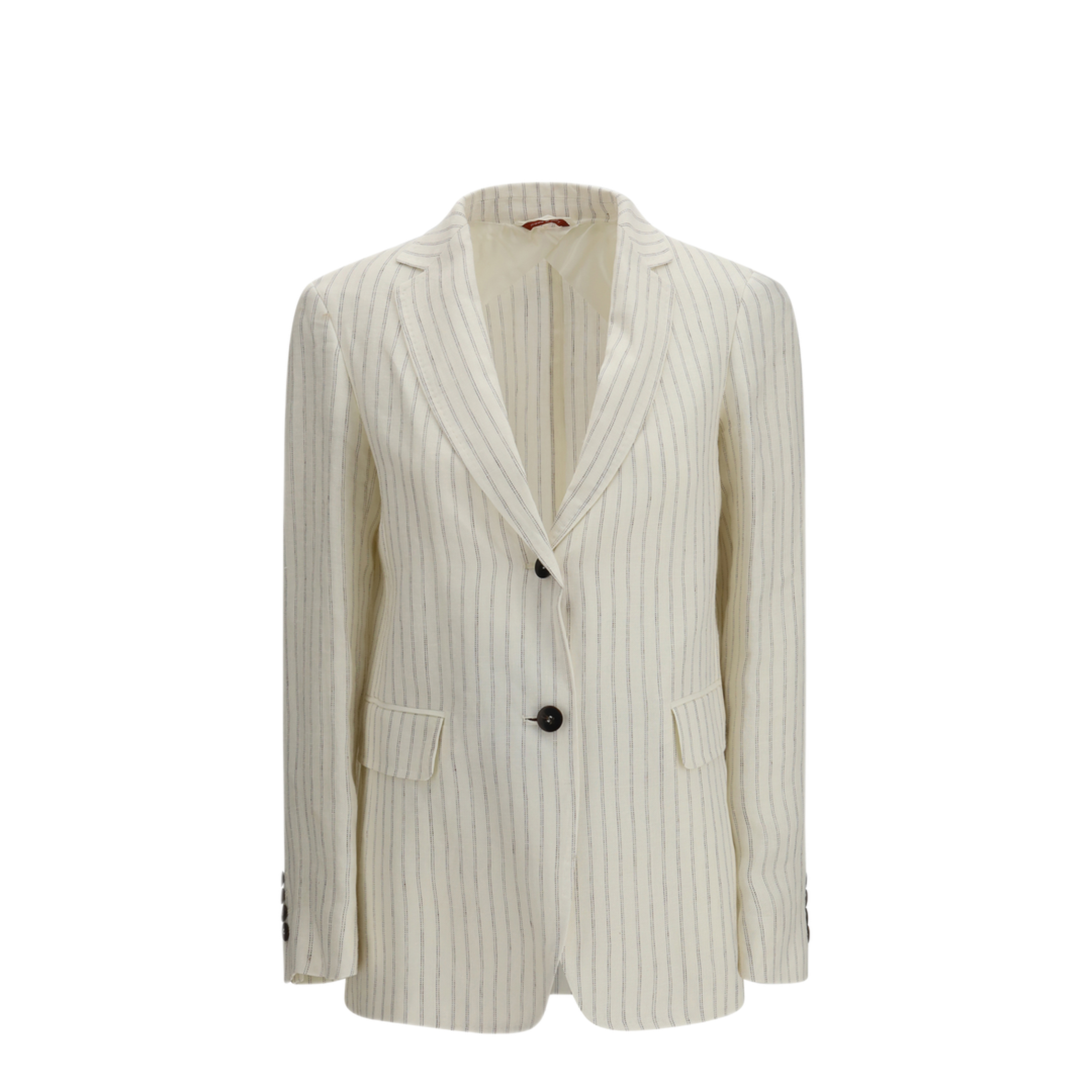 MAYFEYR -  - Single Breasted Pinstriped Linen Blazer - 2616041012600001