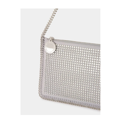 Falabella Small Fabric Shoulder Bag - Silver