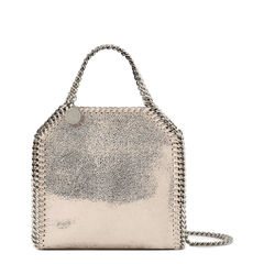 Falabella Tiny Crystal Cage Tote Bag - Silver