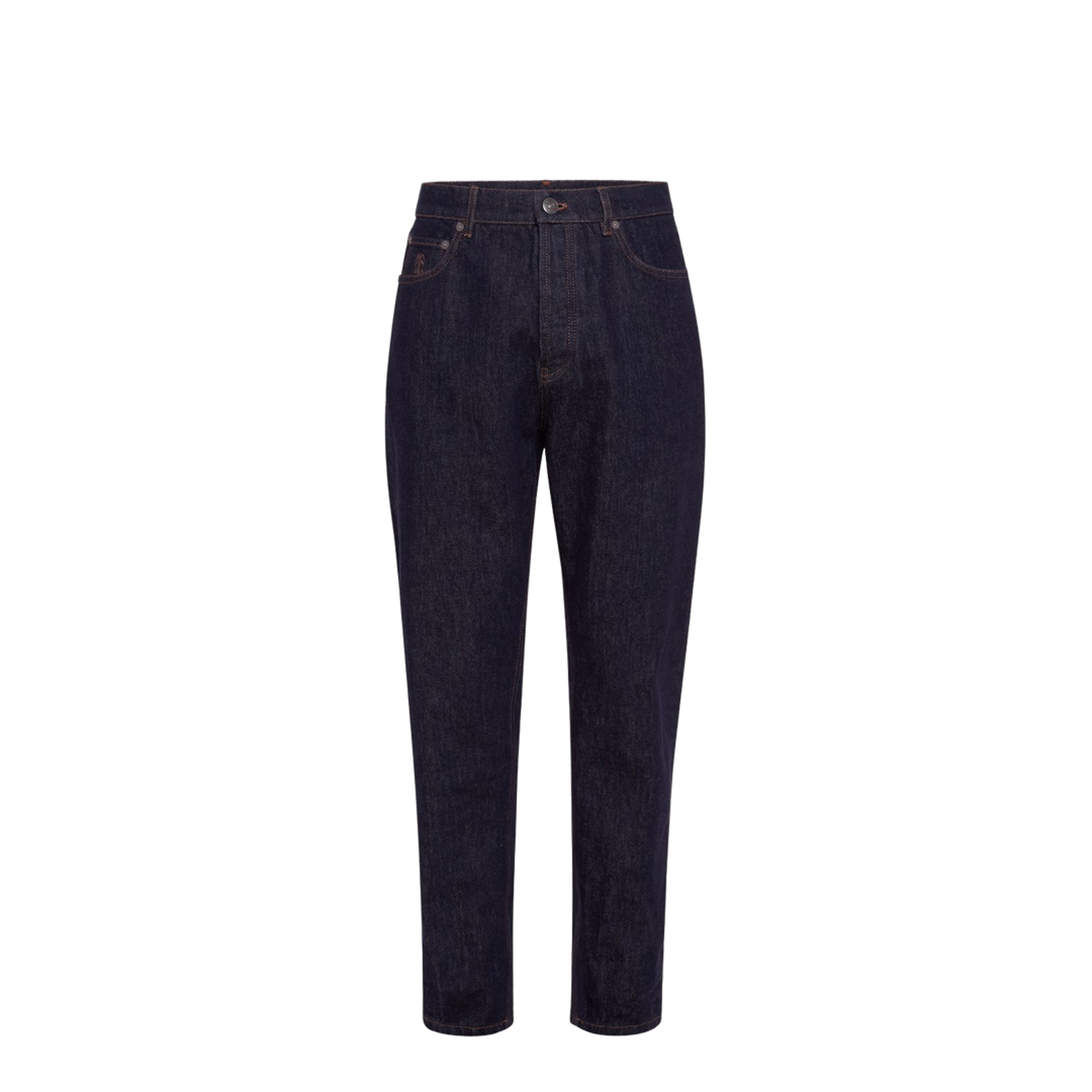 Iconic Fit Five-Pocket Trousers in Dark Denim
