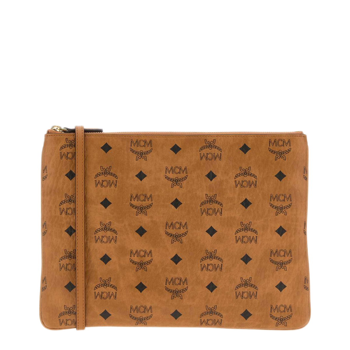 MAYFEYR - MCM - Aren Visetos Flat Pouch With Strap - MYZGSTA09CO