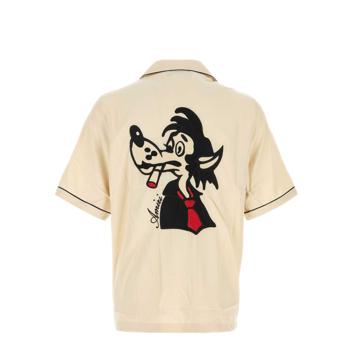 MAYFEYR - Amiri - Wolf Embroidered Camp Shirt - AM426SH068ALABASTER