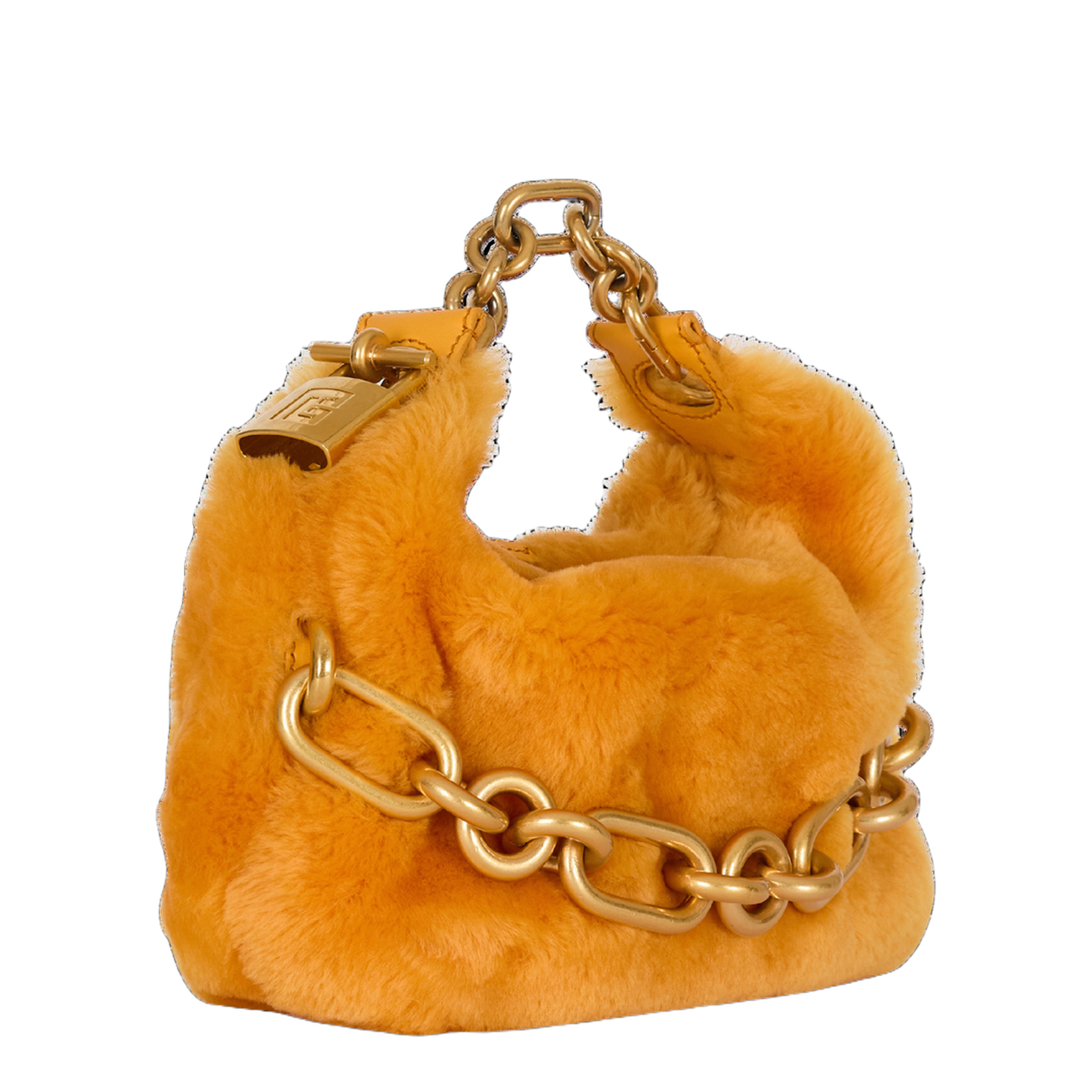 Mini Sync Bag in Shearling - Gold