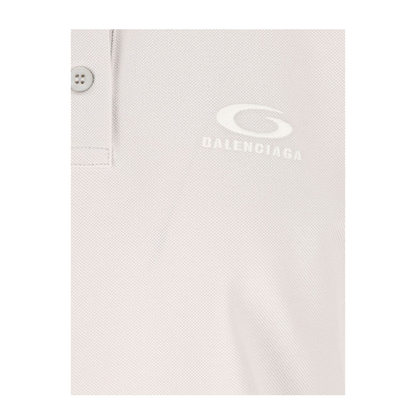 Cotton Pique Polo Shirt With Sport Icon Logo