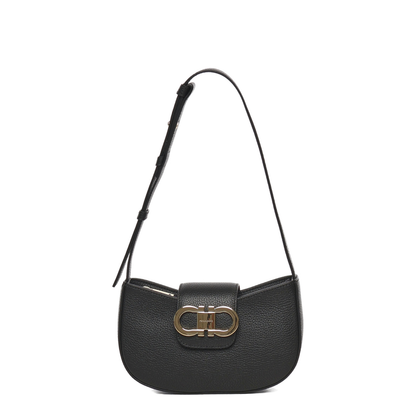 Black Leather Shoulder Bag