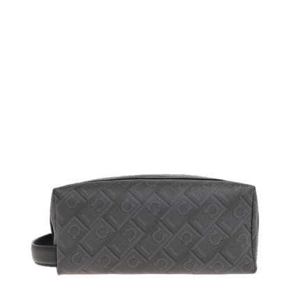 MAYFEYR - Ferragamo - Monogrammed Cosmetic Bag - 241872ALLOVER789944NEROGRIGIO