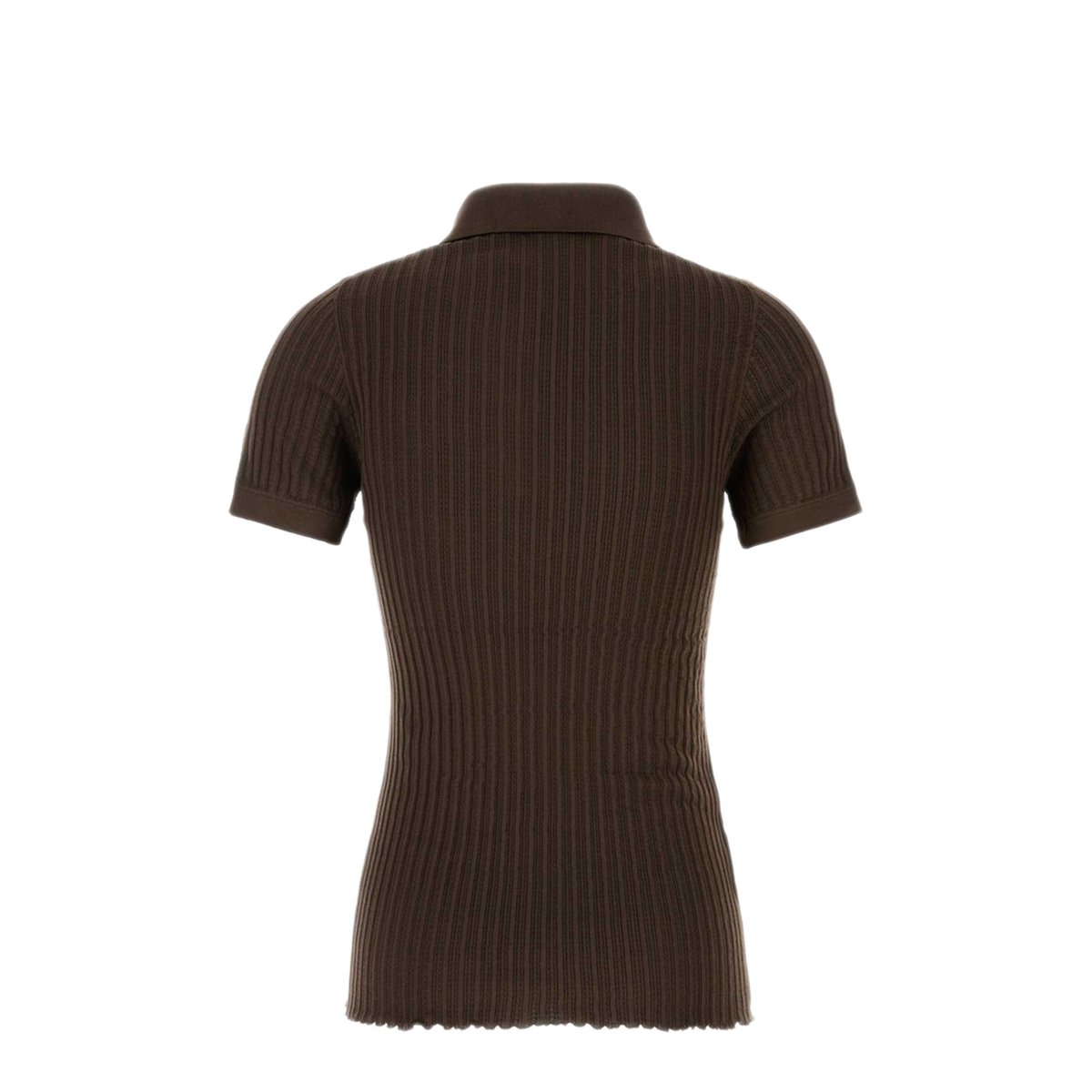 Chocolate Stretch Jersey Polo Shirt