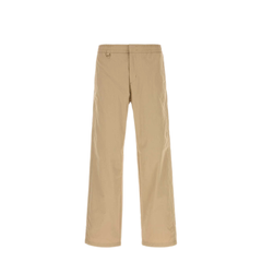 Beige Cotton Blend Pants