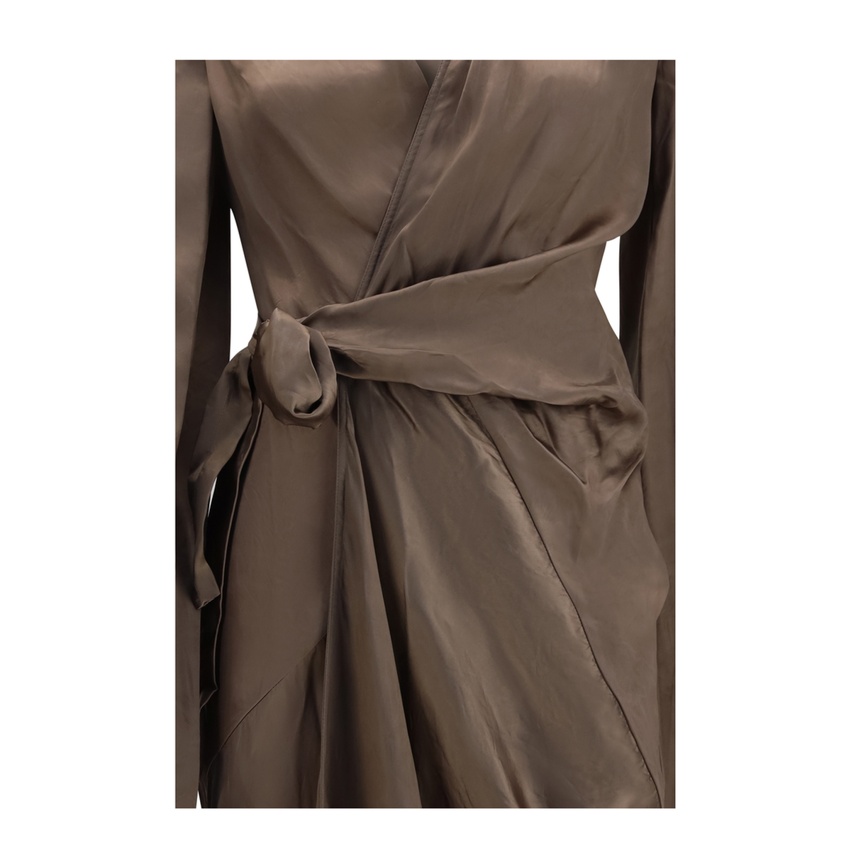 MAYFEYR - Rick Owens - Asymmetric Wrap Dress With Knot Fastening - RP01F656034