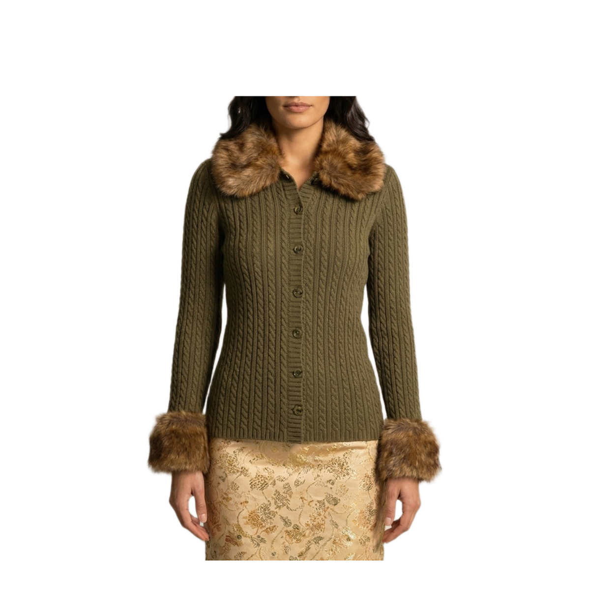 MAYFEYR - Saint Laurent - Cardigan With Shearling Fur - A003KNY77OG1310