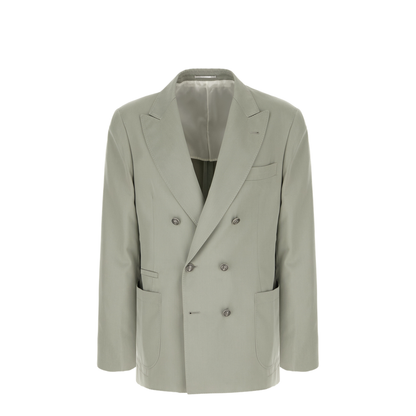 Men's Double-Breasted Blazer Green