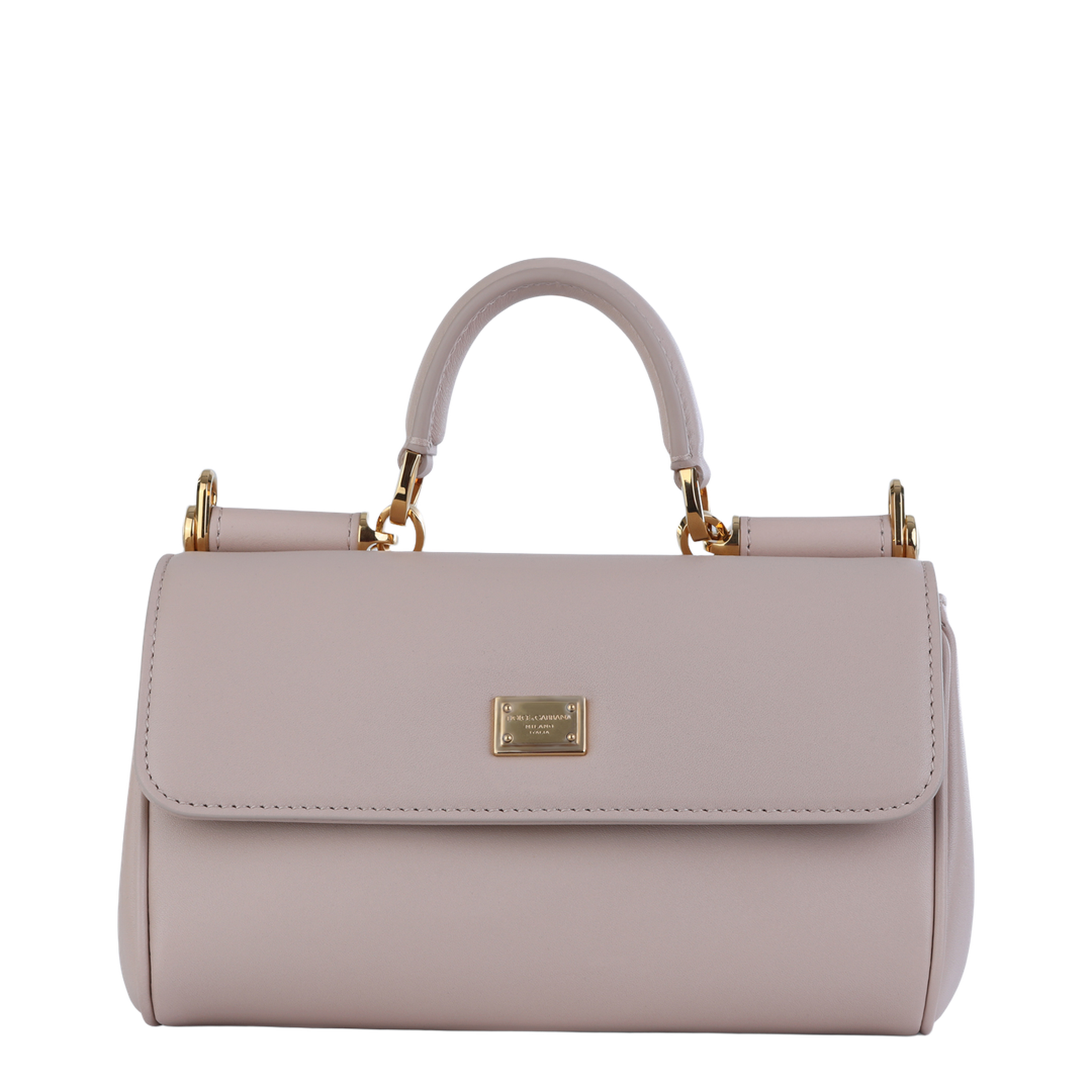 My Sicily Mini Calf Leather Top-Handle Bag - Beige