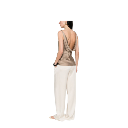 Women's Silk Top Gold