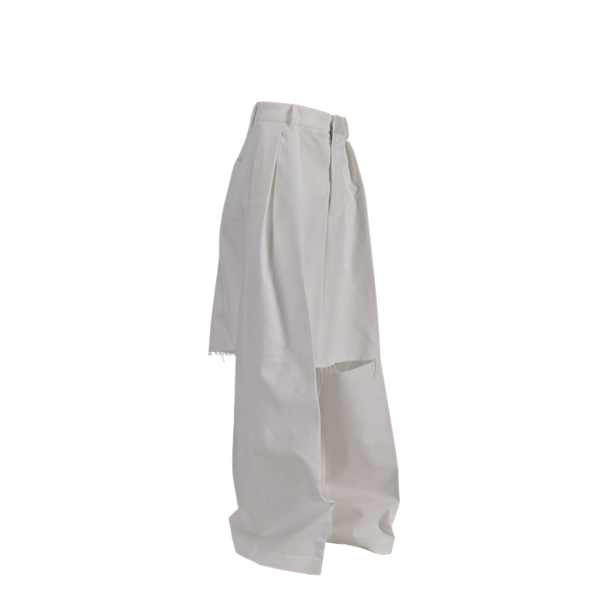MAYFEYR - NICCOLÒ PASQUALETTI - Brezza Skirt Trousers Japanese Cotton Twill - NP07P020JCTWBIANCO