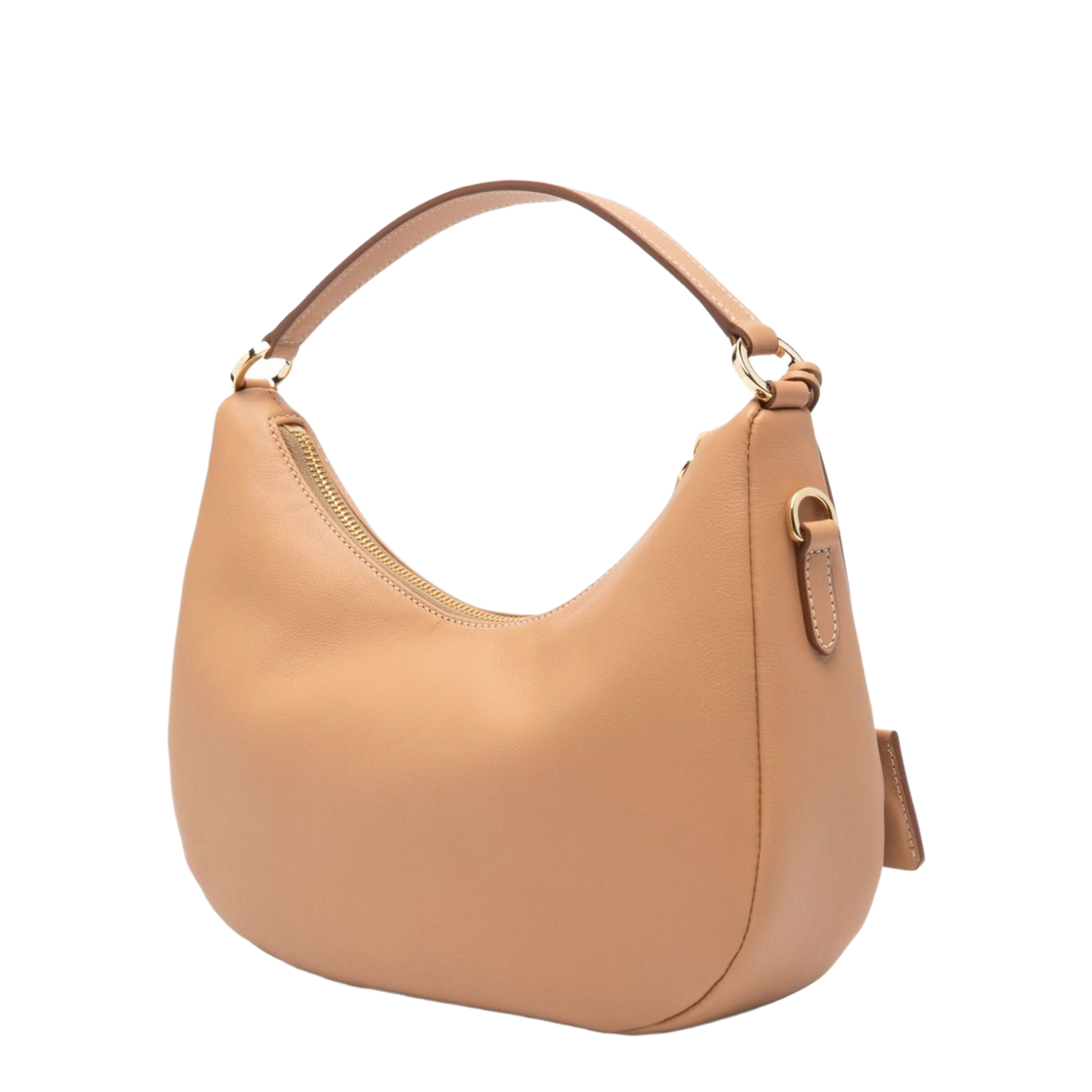 Medium Calfskin Hobo Bag - Naturale