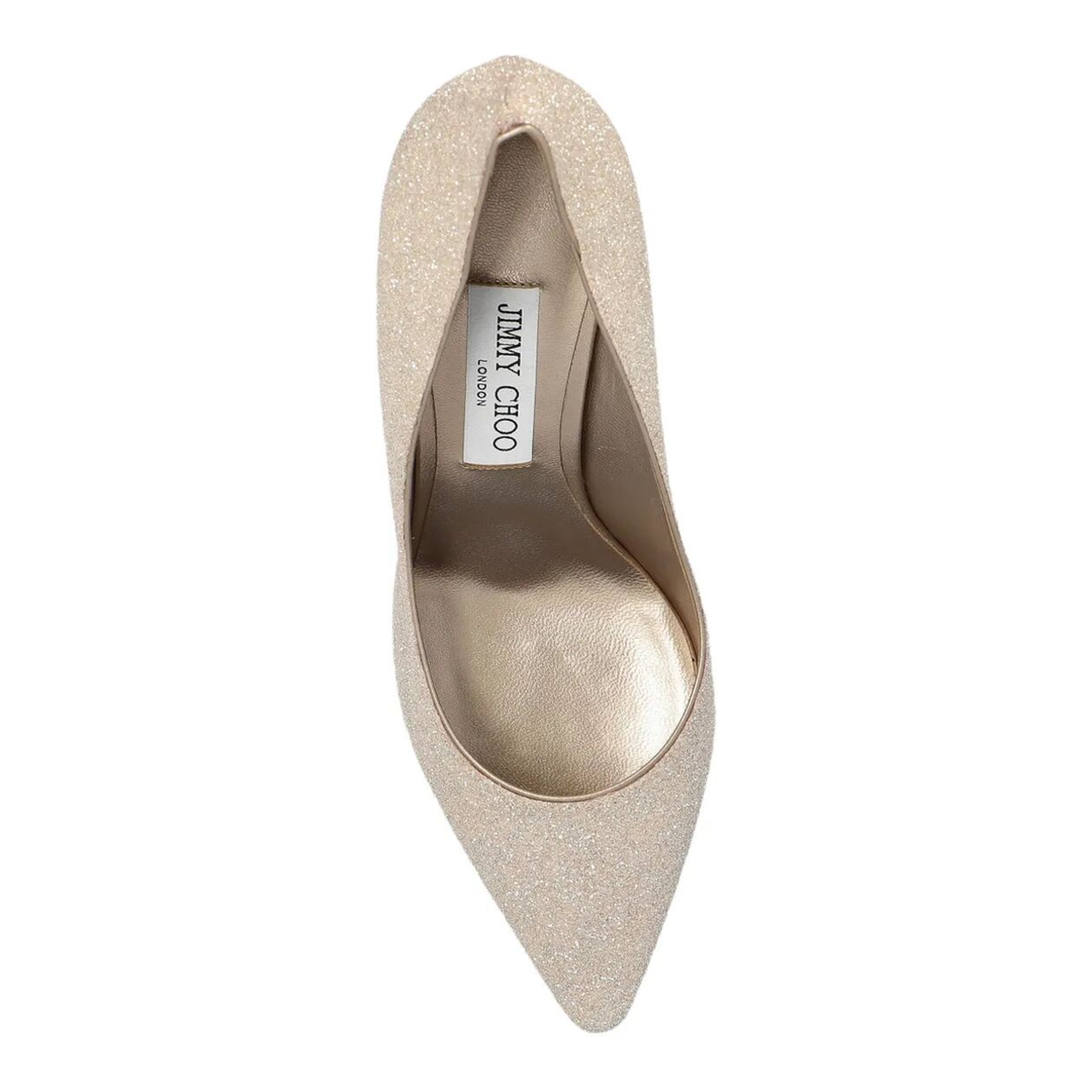 MAYFEYR - Jimmy Choo - Champagne Coarse Glitter Fabric Pumps - ROMY85GQI