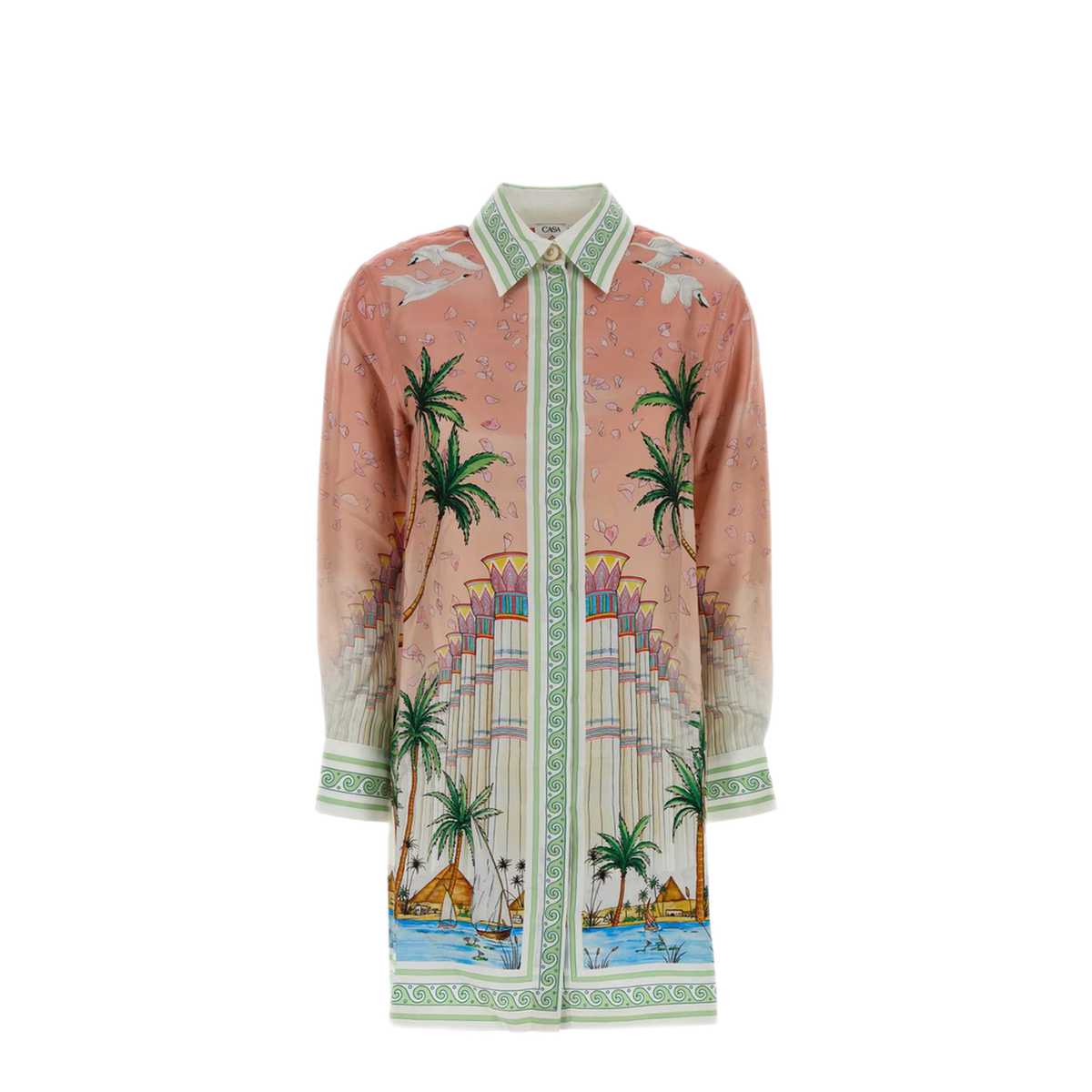 MAYFEYR - Casablanca - Printed Twill Shirt Dress - WPF26DR16701ETHEREAL