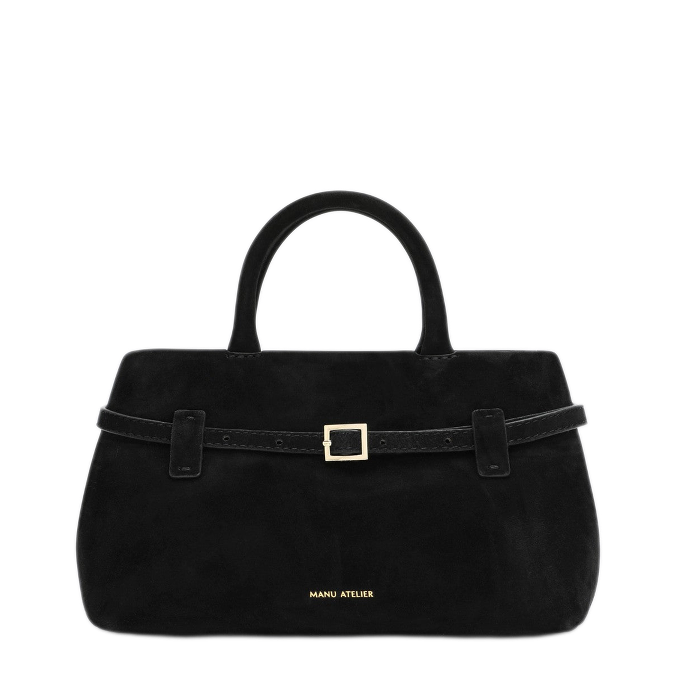 MAYFEYR - Manu Atelier - Le Cambon 25 Black Suede Bag - 2024378SUEBLK