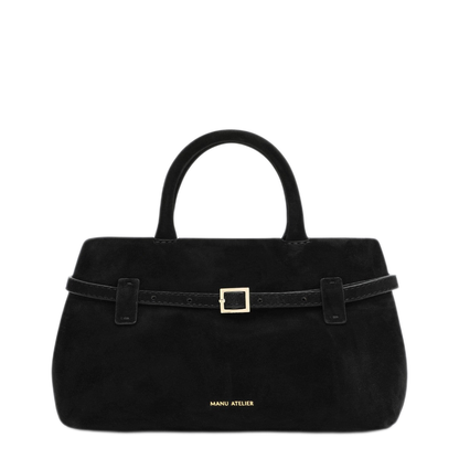 MAYFEYR - Manu Atelier - Le Cambon 25 Black Suede Bag - 2024378SUEBLK