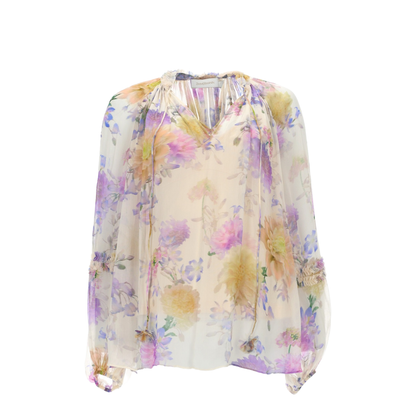 Luna Ruffle Floral Blouse