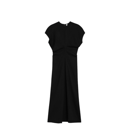 MAYFEYR - Toteme - Black Wool Midi Dress - 261-WRD1103FB0568001
