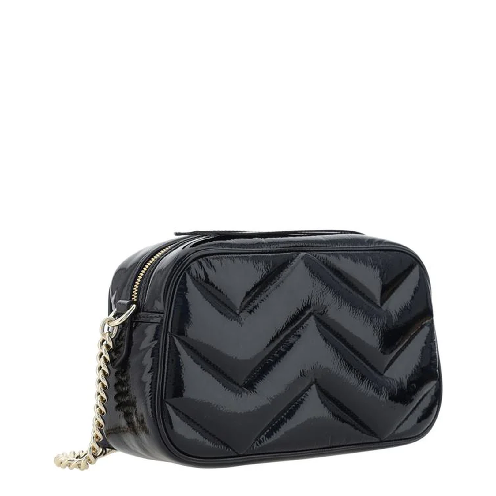 GG Marmont Small Leather Camera Bag - Black