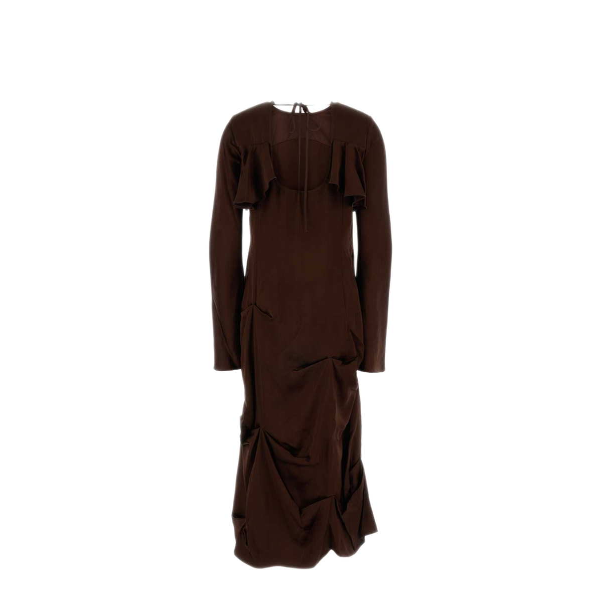MAYFEYR - Ganni - Double Viscose Satin Maxi Longsleeve Dress - W0805979