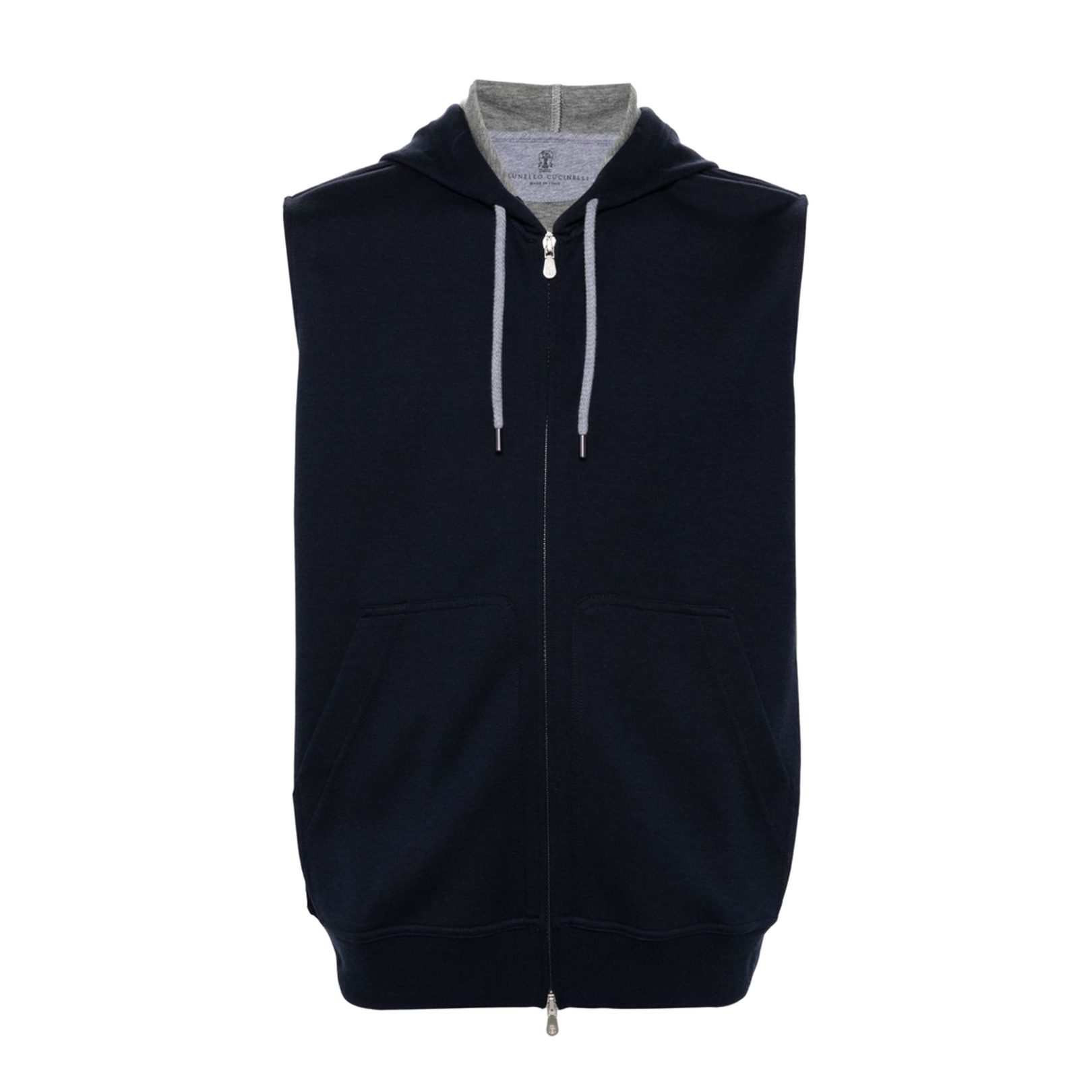 Cotton and Cashmere Blend Hooded Vest